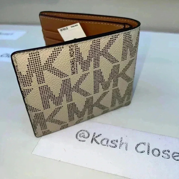 Michael Kors Cooper Mens Wallet Billfold Signature Chino - Picture 3 of 7